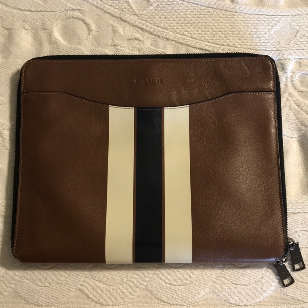 Coach leather Ipad/laptop case
